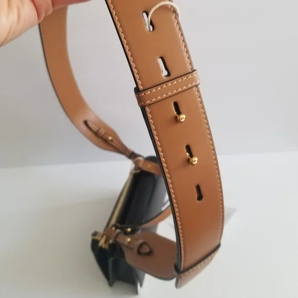 Alexander McQueen Skull Color Block Leather Crossbody Black White Brown … - Picture 11 of 12